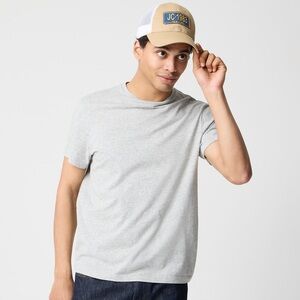 NWT J Crew factory Grey washed jersey tee - box cutter slice needs to be sewn